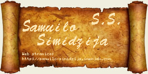 Samuilo Simidžija vizit kartica